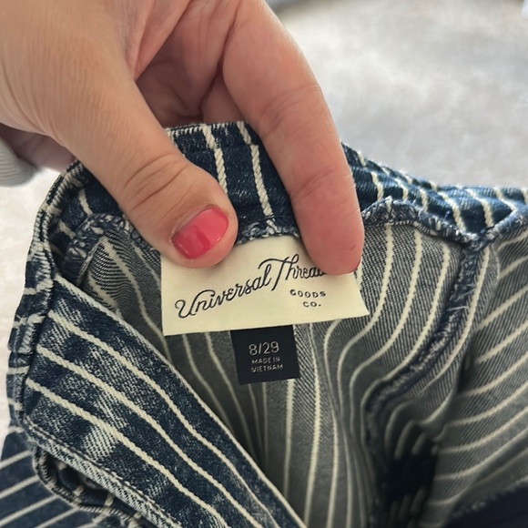 Striped Denim Jumpsuit - Picture 4 of 9